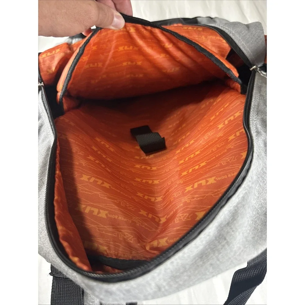 Super Bowl XLIX BackpackGray CanvasOrange Interior Feb 2015 Patriots Vs Seahawks